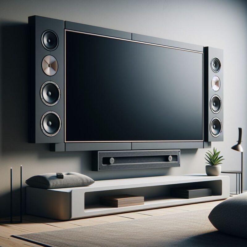 TV with built-in speakers